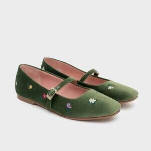 NEW BUTRICH women's blossom flat in green